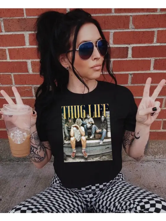Thug life horror tshirt