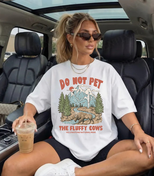 Fluffy cow tshirt