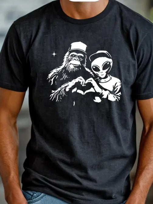 sasquatch alien love t shirt